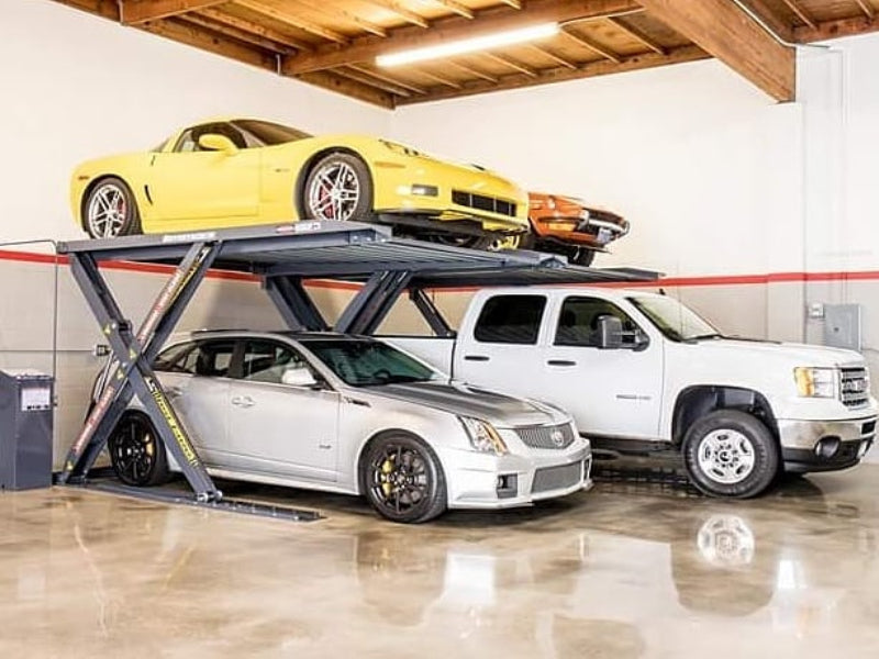 Hydraulic 2 Car Foldable Lift Vertical Scissor Parking Lift