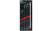 Load image into Gallery viewer, Metric Flex-Head Long Gear Ratchet Ring Wrench Set, 6 Piece
