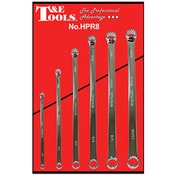 Double Ring Box Wrench Set 6pc SAE Extra Long