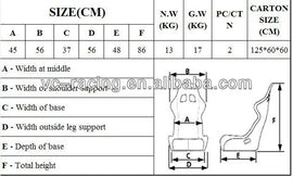SEAT-005 Universal Factory Price Carbon Fiber FIA Approval Car Racing Seat
