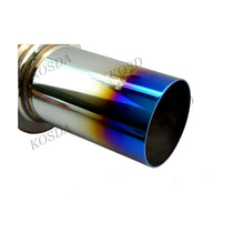 Load image into Gallery viewer, Universal Stainless Steel Exhaust Muffler - 63mm Inlet, 89mm Outlet, 530 x 127mm, Titanium Colour