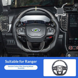 2023-2025 Ford Ranger Perforated Grip Carbon Fibre Steering Wheel