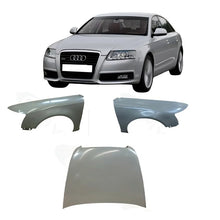 Load image into Gallery viewer, Audi A6 C6 4F 2005–2011 Steel Front Fender / Bonnet Replacement 4F0821103F 4F0821104F 4F0823029C