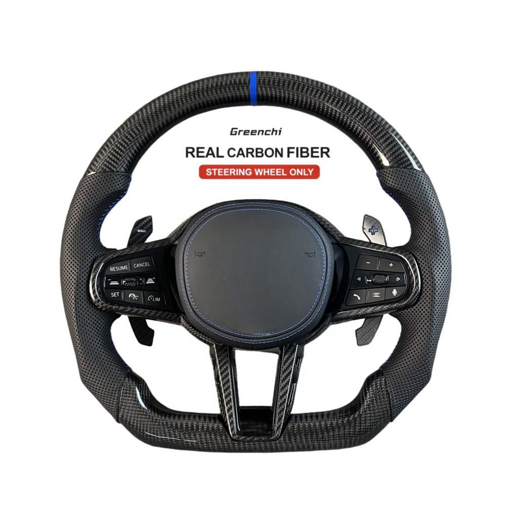 Custom carbon fiber leather steering wheel for Toyota Supra A90 GR
