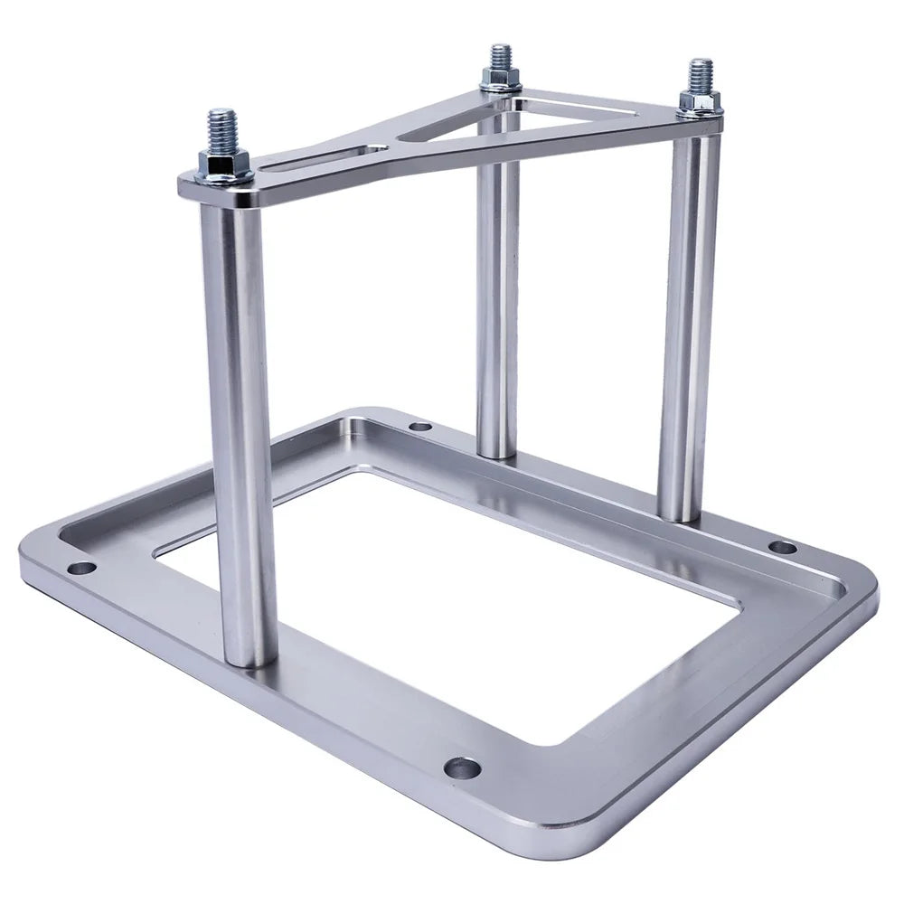 Universal Billet Aluminium Battery Tray Hold Down for Relocation - Silver