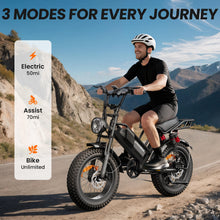 Load image into Gallery viewer, Fat Tire Electric Bike New Style 48V 750W Fat Tire Electric Mountain Bike with 15Ah Battery, Fast Adult E-Bike, Off Road Bicycle with US Warehouse Stock
