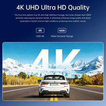Load image into Gallery viewer, 4K 3 Channel Dash Cam with WiFi &amp; GPS | Front, Rear &amp; Cabin Camera | Night Vision | Parking Mode