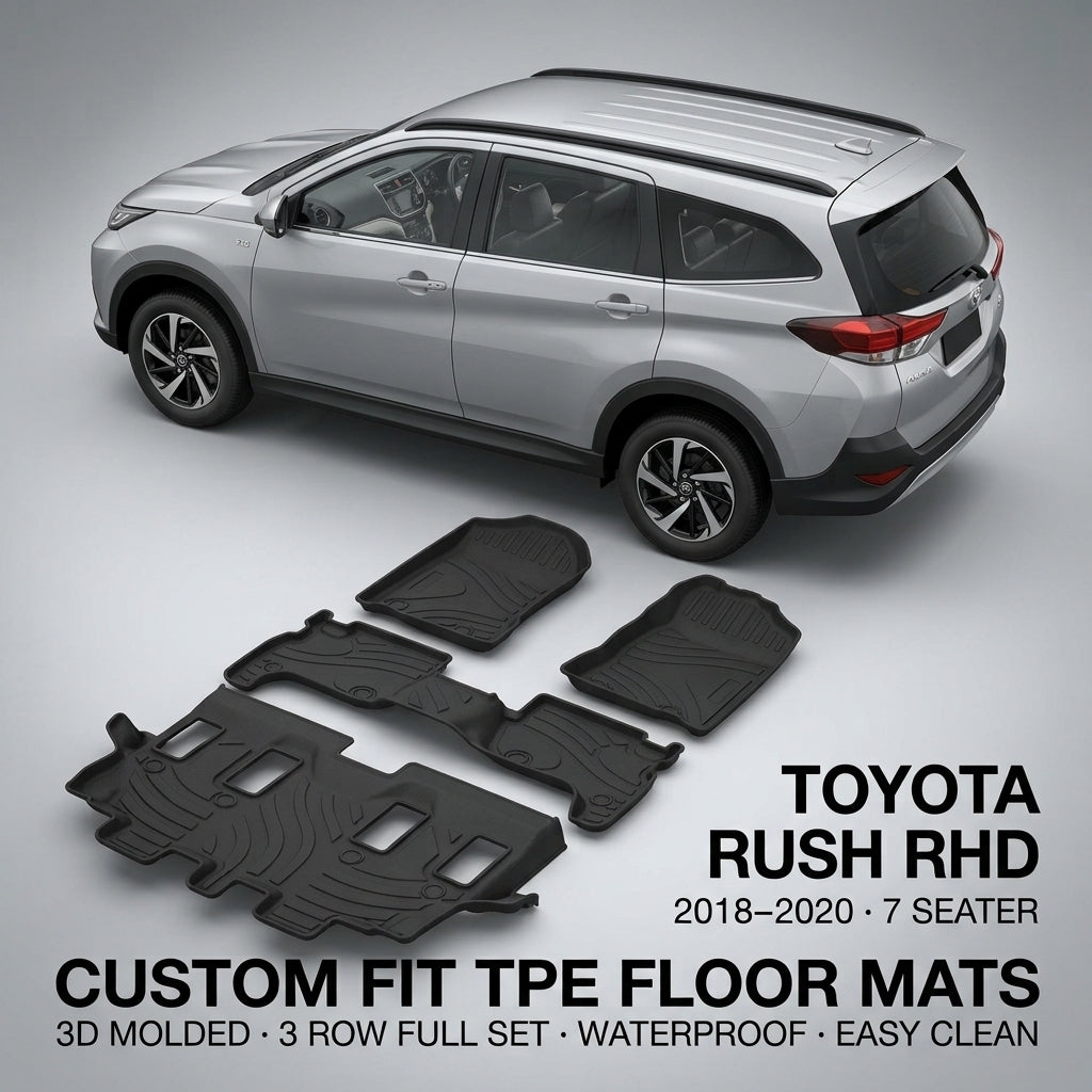 2018-2020 Toyota Rush 3D Waterproof Custom-Fit RHD TPE Floor Mats