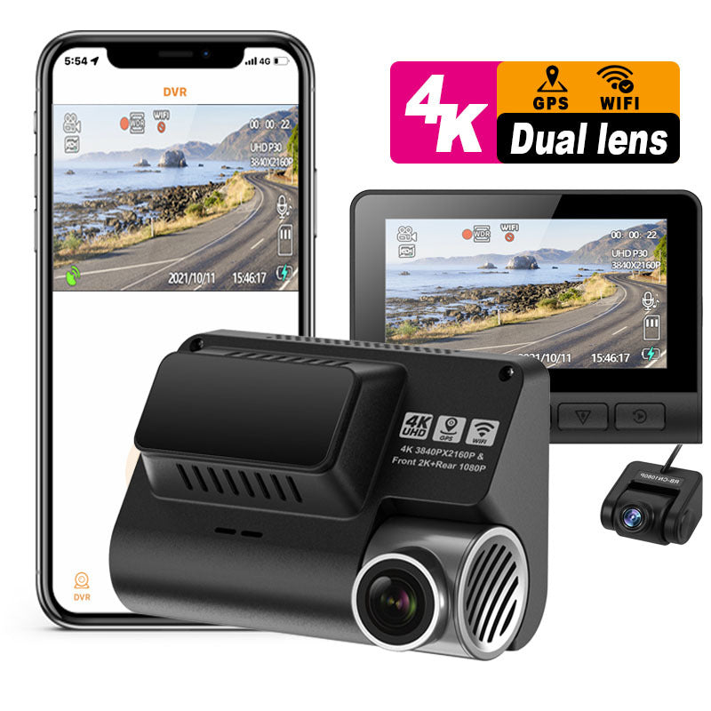 Universal 4K Front and Rear Dash Cam
