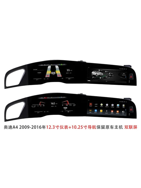 12.3 Inch Digital Dash Instrument Cluster for Audi A4 2009-2016