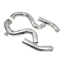Load image into Gallery viewer, Mercedes-AMG C63 / C63 S W205 2015+ M177 4.0TT 3 inch Mirror Polished Stainless Competition Downpipes