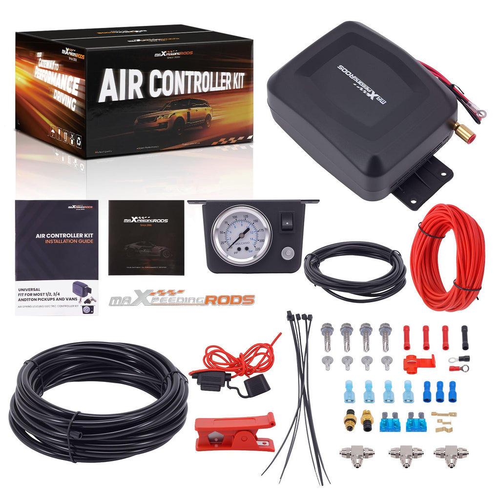 MaXpeedingrod Universal Air Suspension Compressor Controller Kit for Vans Pickups UNIVERSAL Towing Assist Kit