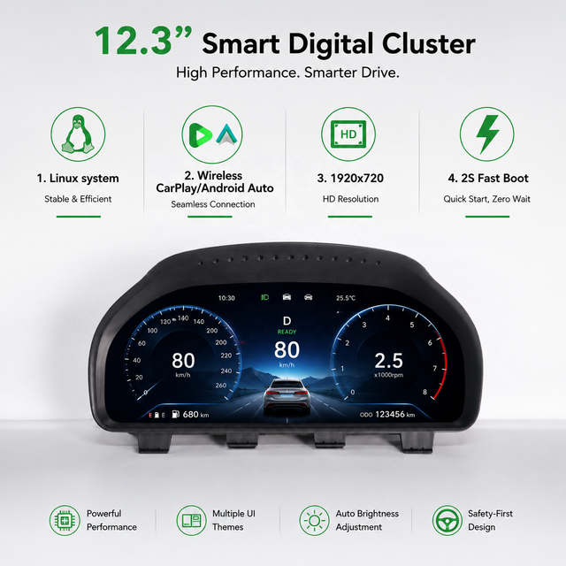 HD LCD Instrument Cluster for BMW X3 X4 X5 X6 F15 F16 F25 F26 2011+