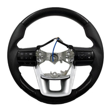 Load image into Gallery viewer, 2011-2018 Toyota Hilux Fortuner Revo Wood Trim Carbon Fibre Steering Wheel