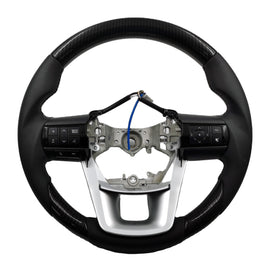 2011-2018 Toyota Hilux Fortuner Revo Wood Trim Carbon Fibre Steering Wheel