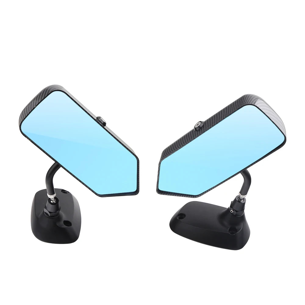 F1 Style Carbon Fibre Look Racing Mirror - Black