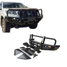 Load image into Gallery viewer, Toyota Land Cruiser / Prado Powder Coated Steel Bullbar Front and Rear Bumper