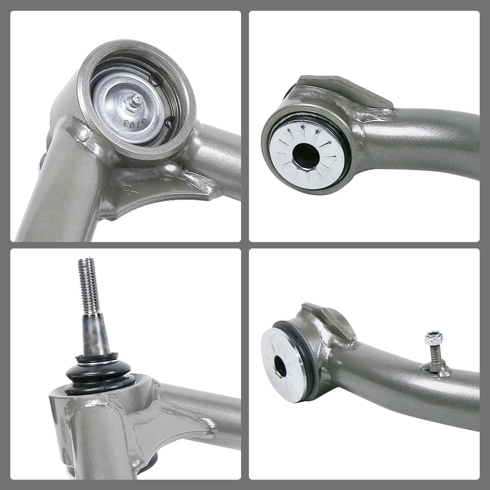 Chevrolet Silverado and GMC 1500 Steel Upper Control Arms Pair for 2-4 Inch Lift or Levelling Kit - Gunmetal