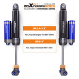 Rise 2-3.5 Inches Height Adjustable Rear Remote-Reservoir Shocks for Jeep Wrangler TJ 1997-2006 Cherokee