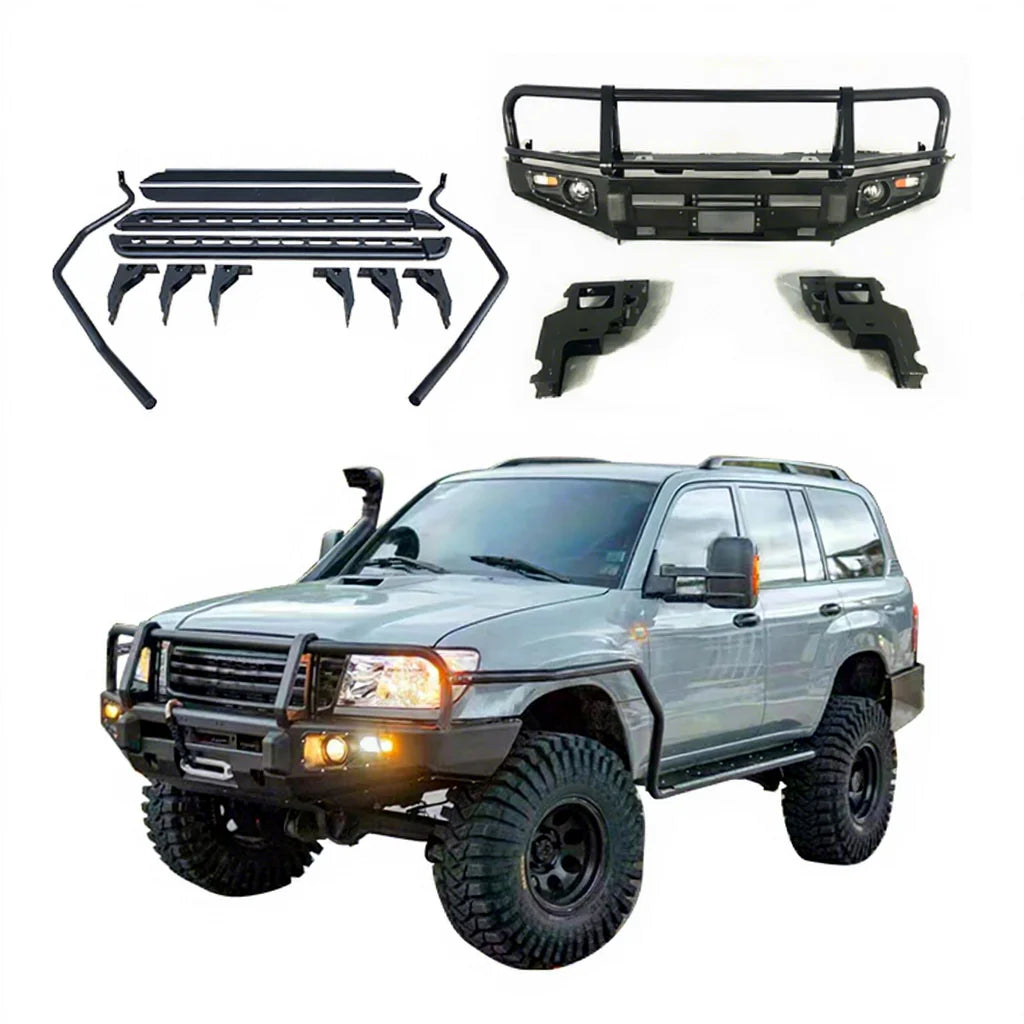 Upgrade Parts 100 Series Bull Bar Front Rear Steel Winch Bumper for Land Cruiser 100 LC100 LC4700