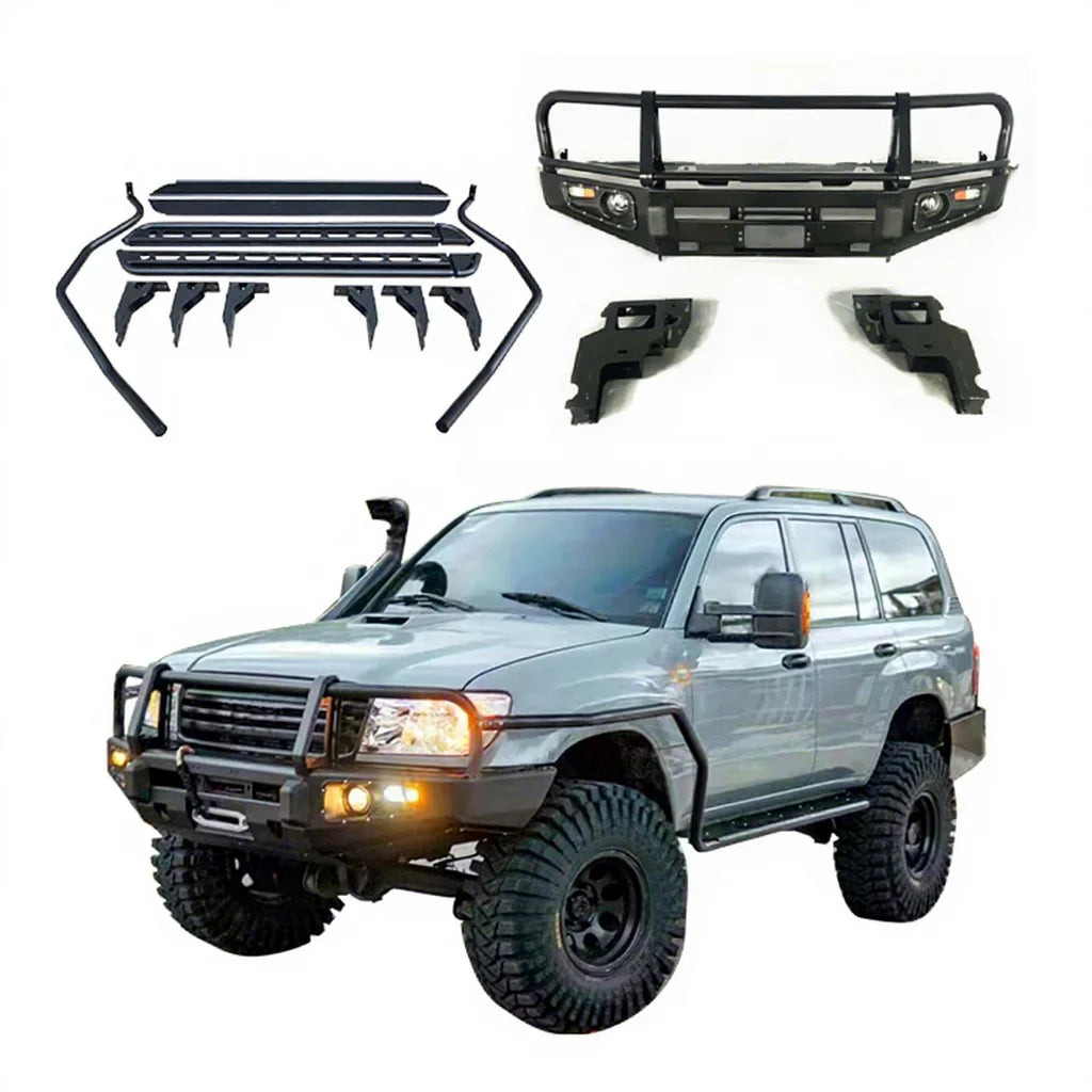 Upgrade Parts 100 Series Bull Bar Front Rear Steel Winch Bumper for Land Cruiser 100 LC100 LC4700