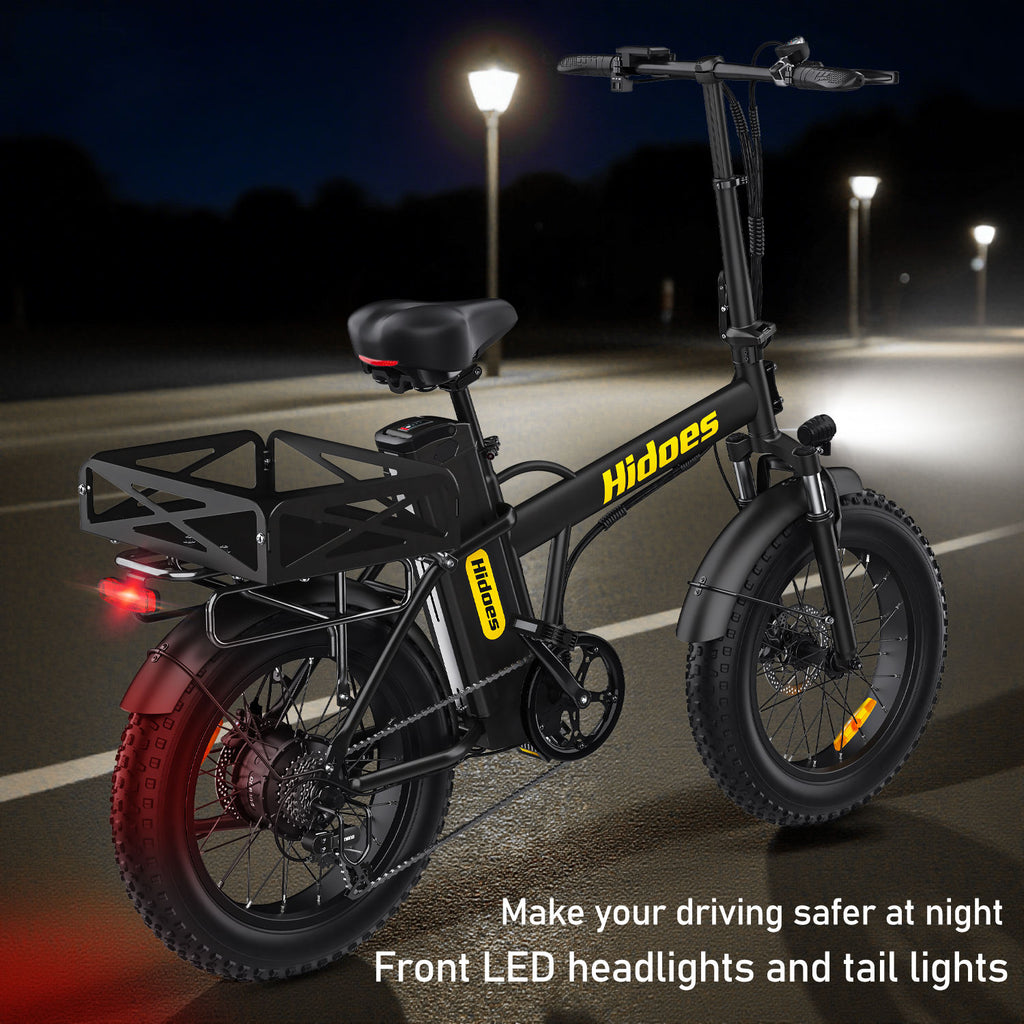 Cargo Electric Bike Hidoes F3 Pro Cargo Electric Bike 20" Fat Tire with 26Ah Battery, Long Range Loading E-Bike, Hydraulic Brakes & Direct EU UK Shipping