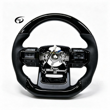 Load image into Gallery viewer, Toyota Hilux LC200 LC300 Flat-Bottom Wood &amp; Carbon Steering Wheel