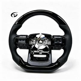 Toyota Hilux LC200 LC300 Flat-Bottom Wood & Carbon Steering Wheel