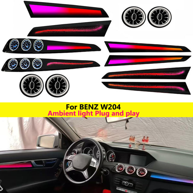 Mercedes-Benz C-Class W204 64-Colour LED Interior Ambient Light Kit — Premium Vehicle-Specific Ambient Lighting