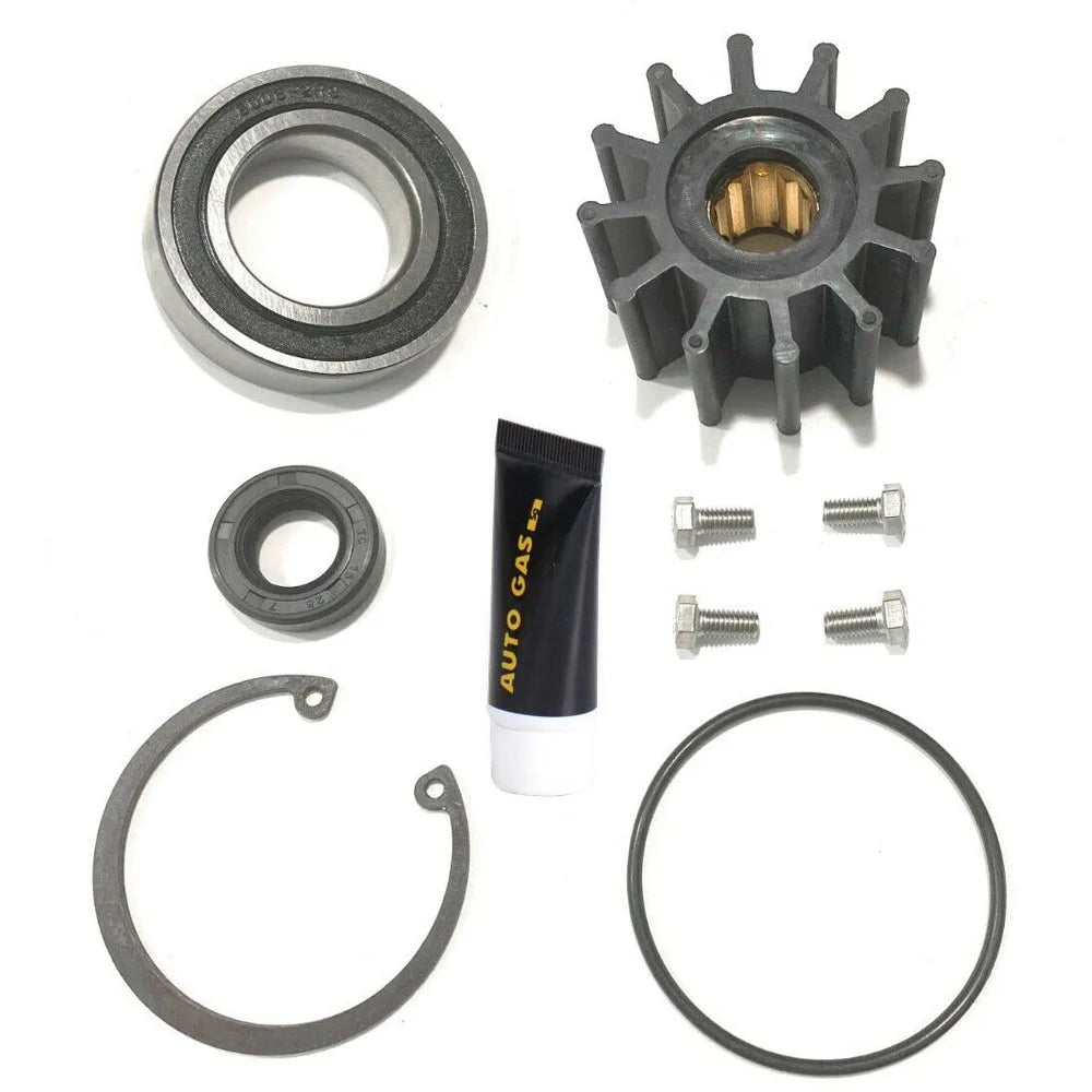 Volvo Penta Crank Mounted Raw Water Pump Rebuild Kit - Impeller and Seal, OE 21214599 / 21214596
