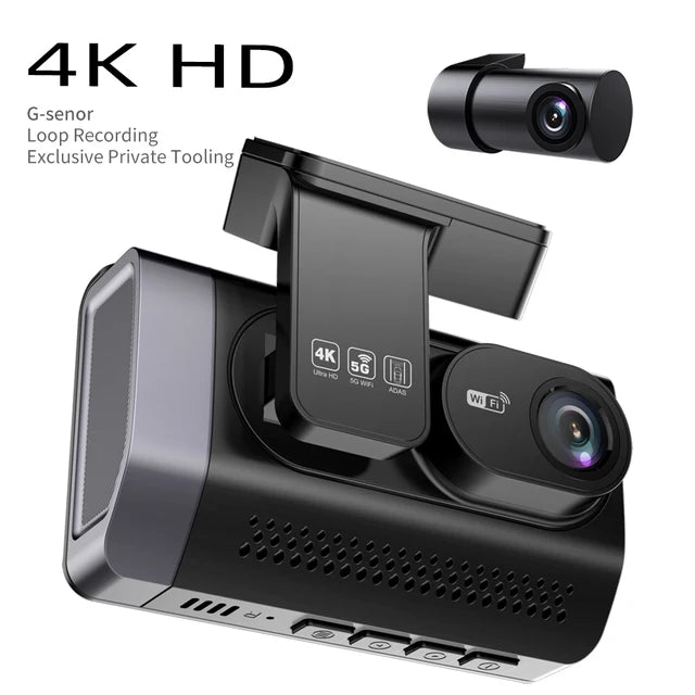 4K Dual Dash Cam Front/Rear WiFi GPS Night Vision