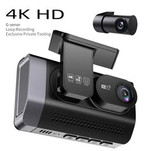 Load image into Gallery viewer, 4K Dual Dash Cam Front/Rear WiFi GPS Night Vision