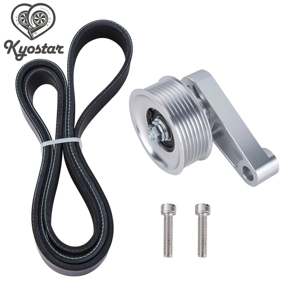 K20 EP3 Style Adjustable Aluminium Idler Pulley Belt Kit for Civic and Integra K-Series Swap