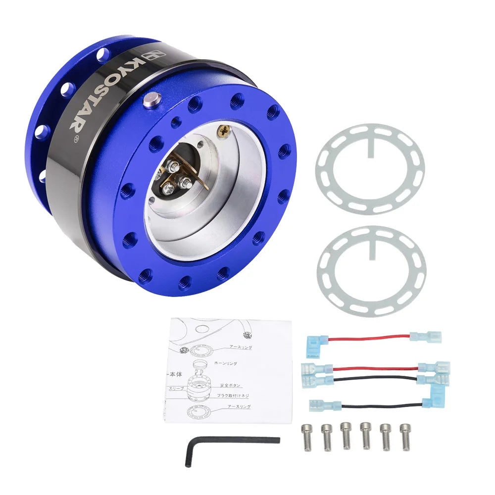 Universal 82 mm Aluminium Steering Wheel Quick Release Control Hub Adapter