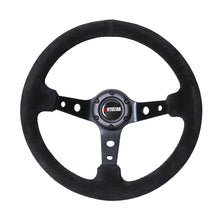 Load image into Gallery viewer, Universal 350mm 14 inch Deep Dish Steering Wheel - 90mm Dish, 70mm PCD, Brushed Spokes