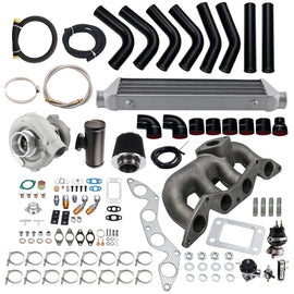 Factory T04E Turbo Kit T3/T4 Turbocharger Wastegate+Intercooler+Manifold Kit for Honda Civic D17 EX DX GX HX LX