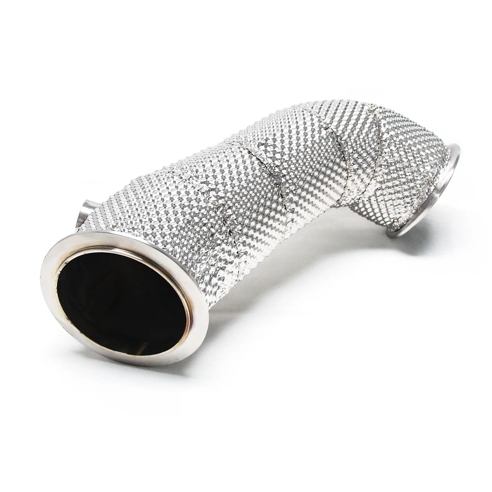 Racing Exhaust Downpipe Test Pipe for BMW F90 M5 and F92 M8 2019+ - 304 Stainless Steel with Insulation