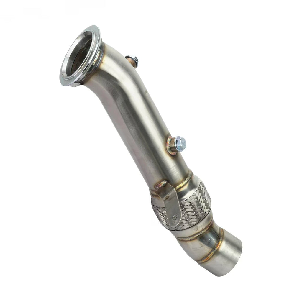 BMW N55 535i F10 640i 740Li Exhaust Downpipe Polished Steel