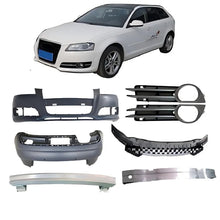 Load image into Gallery viewer, Audi A3 8P Bumper Parts – Bumper, Fog Lamp Covers, Licence Plate Panel and Reinforcement 8P0807105E