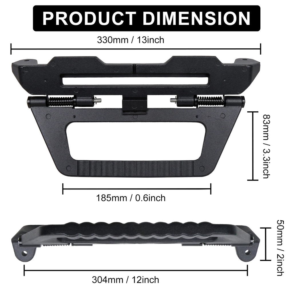 Ford Bronco 2021-2024 Aluminium Front and Rear Grab Handles Kit - Black, 2 and 4 Door