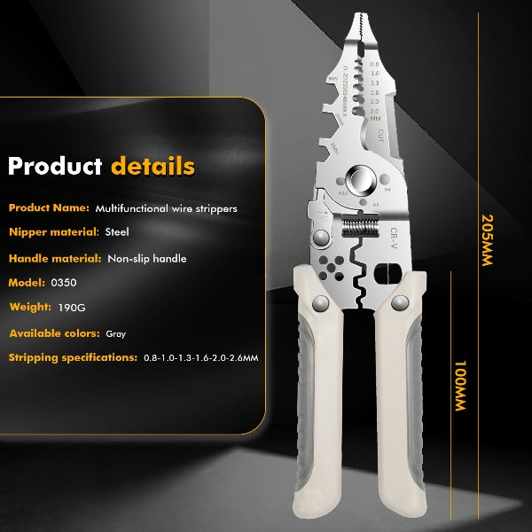 Wire Stripper Tool – 21-in-1 Industrial Pliers for Stripping, Cutting & Crimping with OEM Support