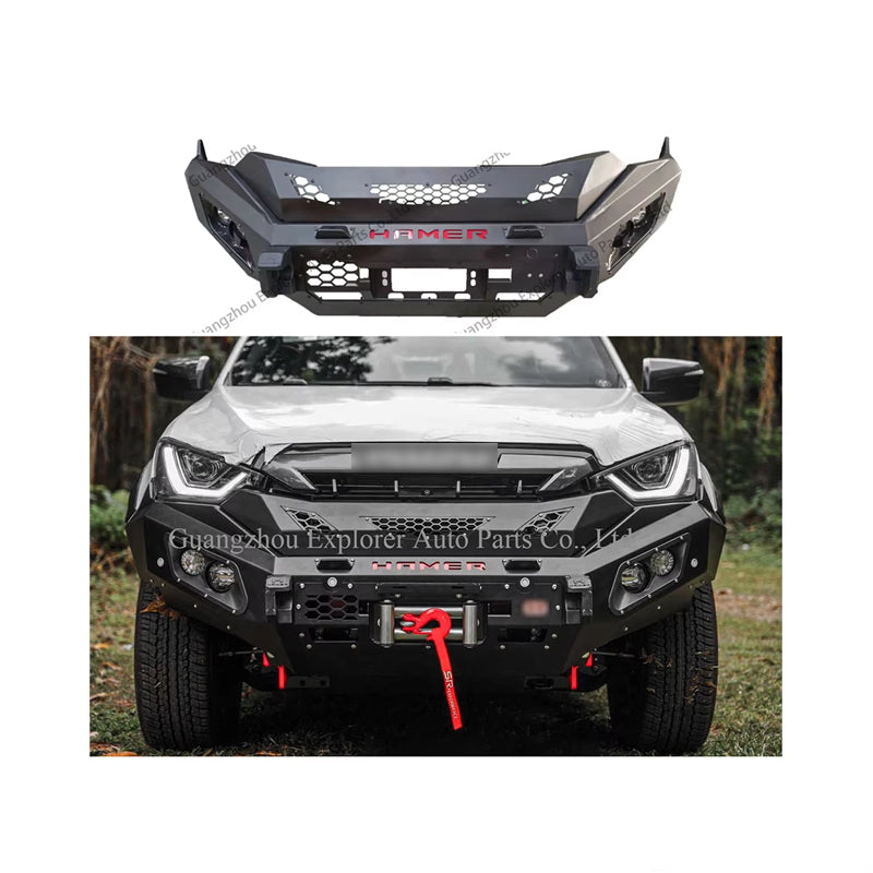 Pickup steel front bumper with LED for Isuzu D-Max 2020-2022