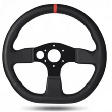 Load image into Gallery viewer, Universal Black 3-Spoke Leather Steering Wheel 280–360 mm – VW, BMW, Porsche