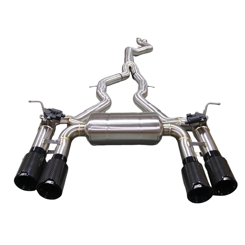 BMW M3 F80 / M4 F82 F83 2014-2020 S55 3.0T Stainless Steel Quad-Tip Valved Sport Catback Exhaust System