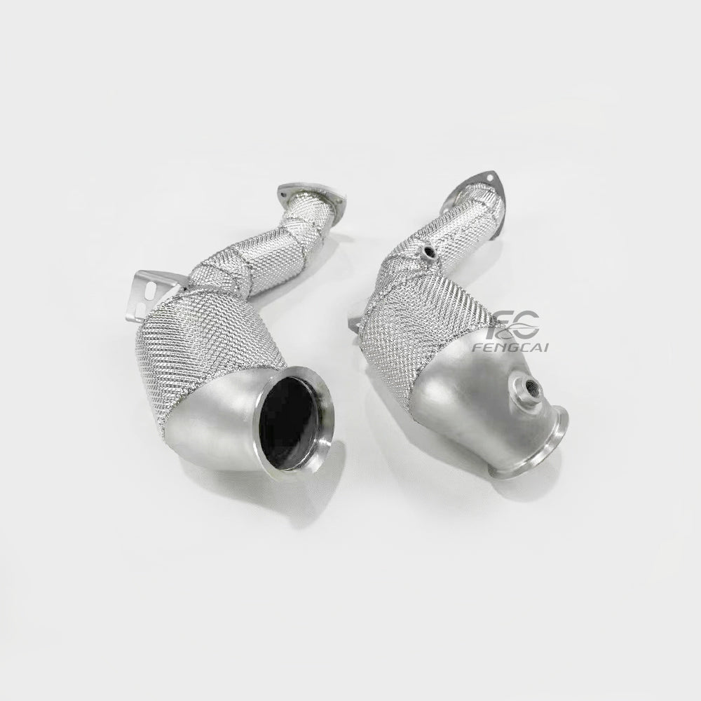 SS304 Turbo Downpipe with 200 Cell Catalyst for Aston Martin