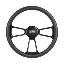 Load image into Gallery viewer, Universal 350 mm 14 inch Half-Wrap Leather Classic 3-Spoke Steering Wheel, 1.75 inch Dish