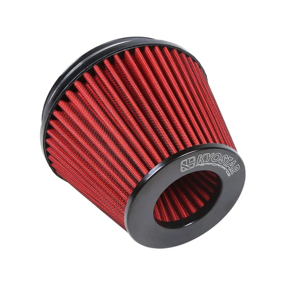 Universal 6 inch 152 mm High Flow Cold Air Intake Cone Dry Air Filter, Red