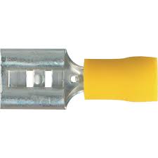 Hella Crimp Terminal Female Blade Yellow Terminal Entry 9.5mm Vinyl 50 Pce