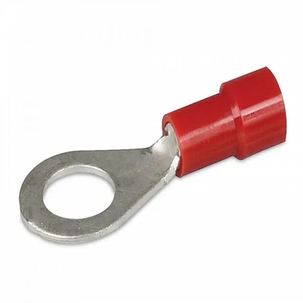 OEX Crimp Terminal Ring Red ID 5mm Vinyl 100 Pce