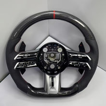 Load image into Gallery viewer, Custom carbon fiber and leather steering wheel for Mercedes-Benz C-Class E-Class CLK SLK